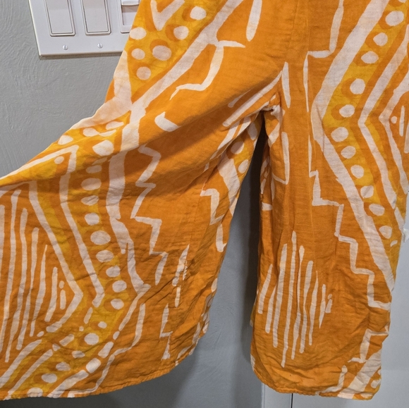 Anthropologie• Orange Pleated Wide Leg Women's Jumpsuit. Sz 4 - Picture 8 of 16